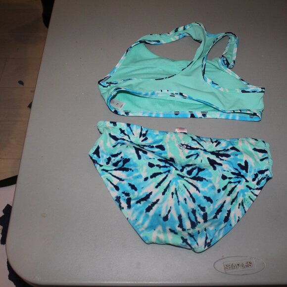 Multi Color 2 Pcs Justice Bikini Swimsuit Size 14 - Picture 6 of 12